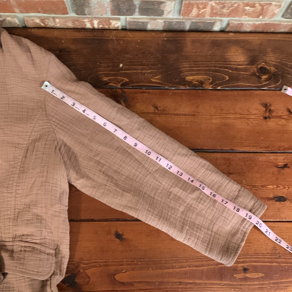 Madewell Relaxed Women's Larsen Cotton Linen 1X Button Front Blazer Jacket EUC - Picture 13 of 15
